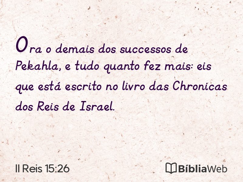 II Reis 15:26 em imagem para compartilhar
