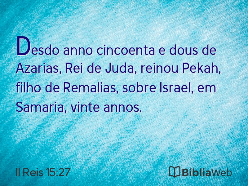 II Reis 15:27 em imagem para compartilhar