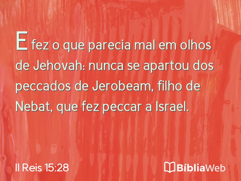 II Reis 15:28 em imagem para compartilhar