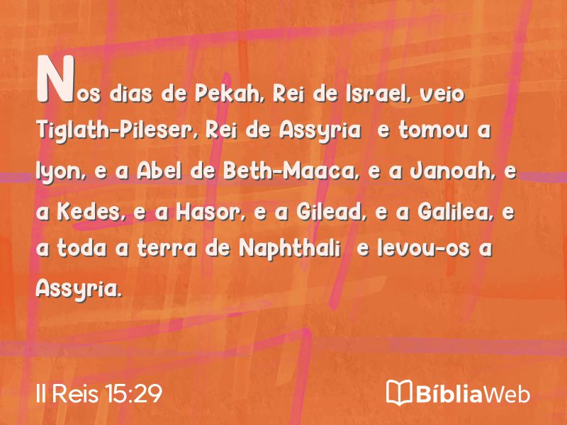II Reis 15:29 em imagem para compartilhar