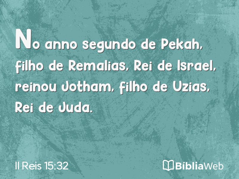 II Reis 15:32 em imagem para compartilhar