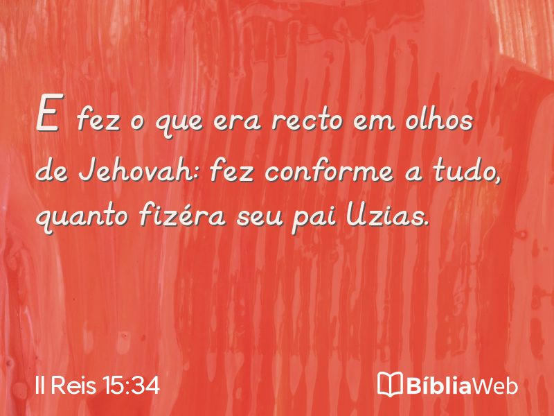 II Reis 15:34 em imagem para compartilhar