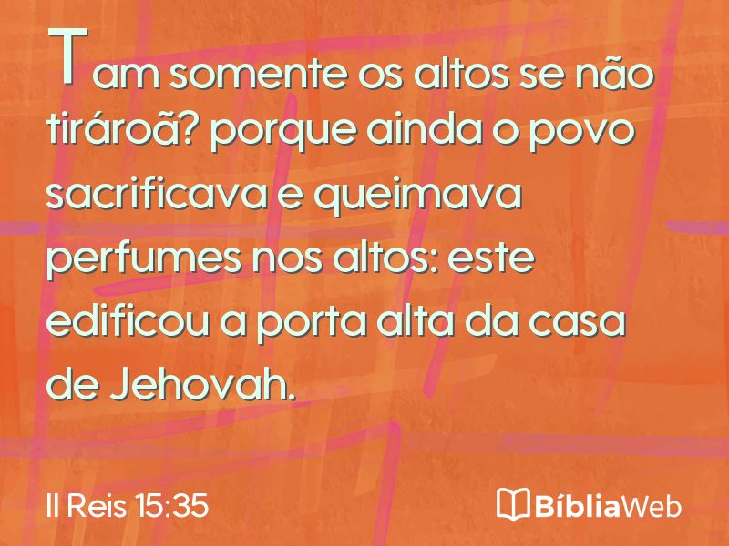 II Reis 15:35 em imagem para compartilhar