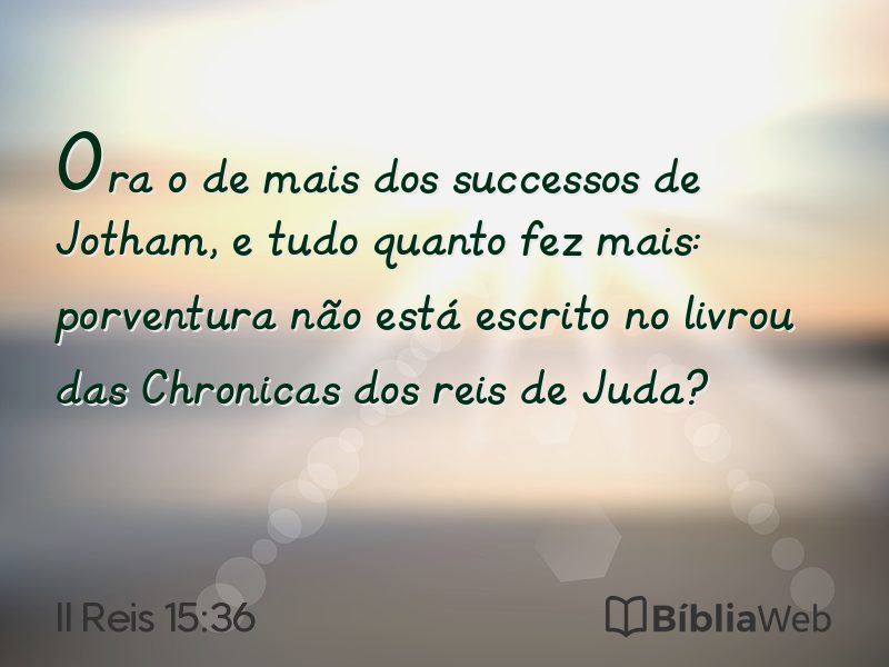 II Reis 15:36 em imagem para compartilhar