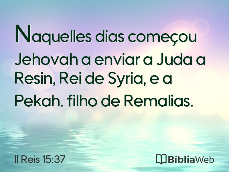 II Reis 15:37 em imagem para compartilhar