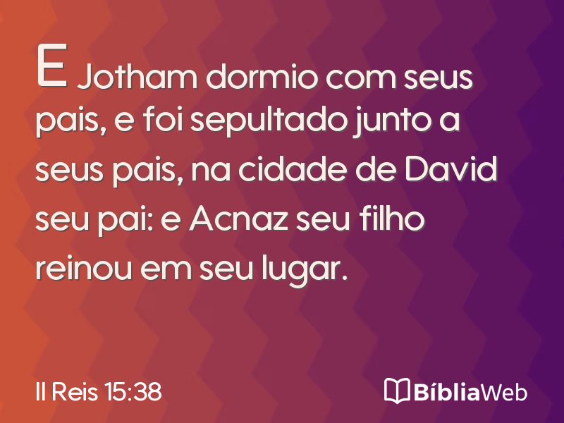 II Reis 15:38 em imagem para compartilhar