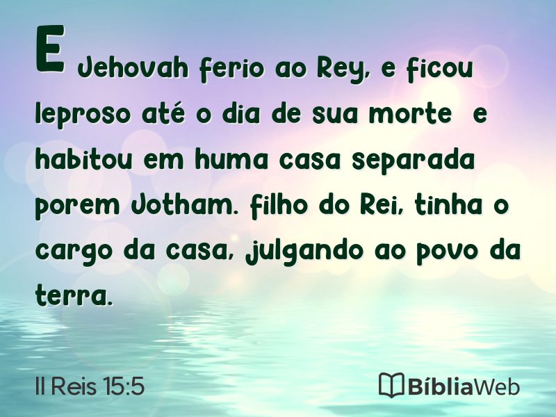 II Reis 15:5 em imagem para compartilhar