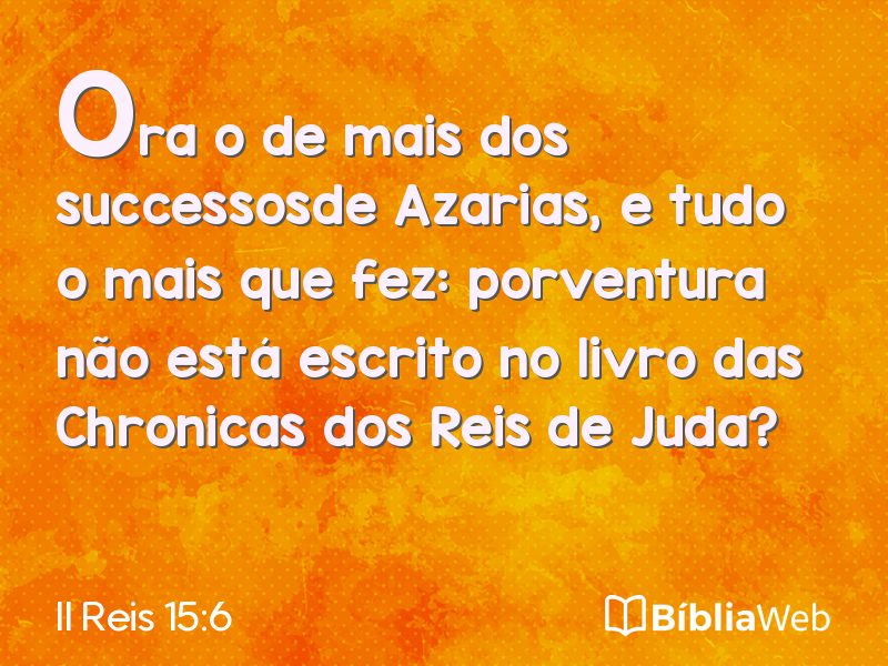 II Reis 15:6 em imagem para compartilhar