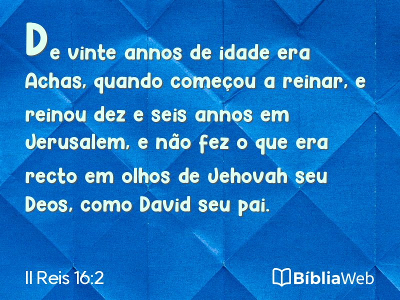 II Reis 16:2 em imagem para compartilhar