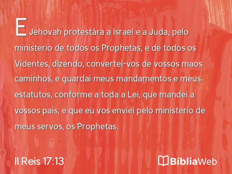 II Reis 17:13 em imagem para compartilhar