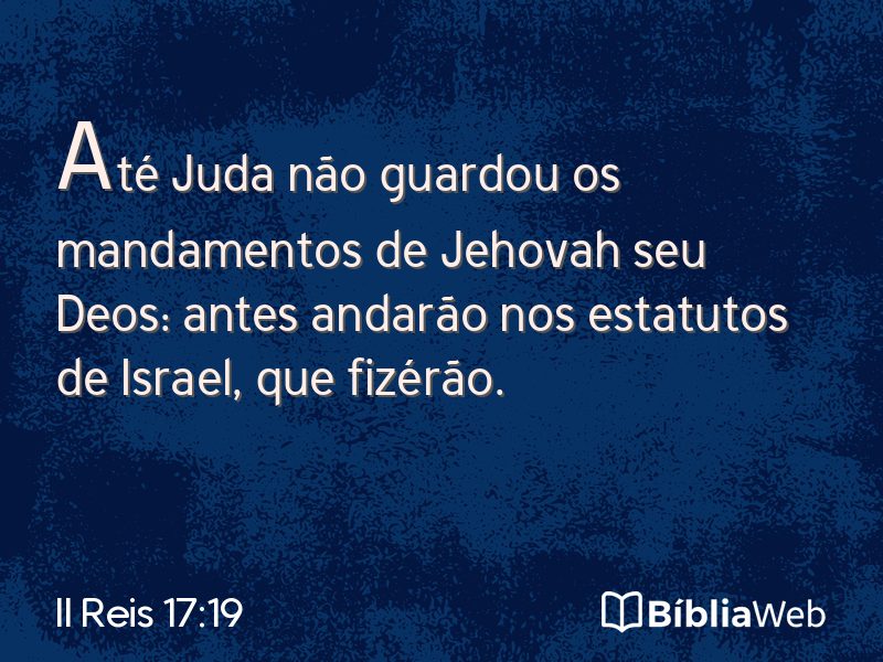 II Reis 17:19 em imagem para compartilhar