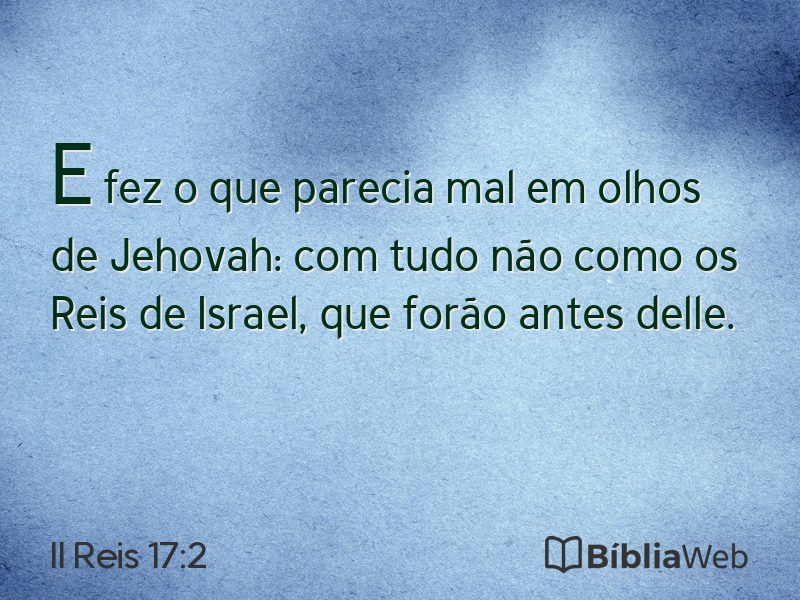 II Reis 17:2 em imagem para compartilhar