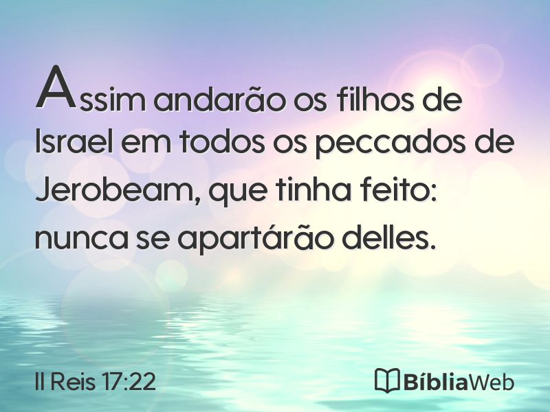 II Reis 17:22 em imagem para compartilhar