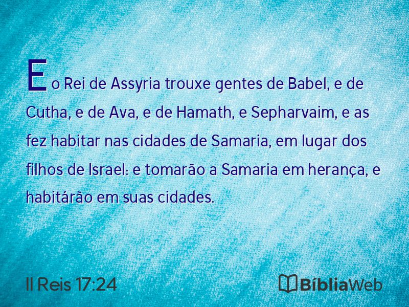 II Reis 17:24 em imagem para compartilhar
