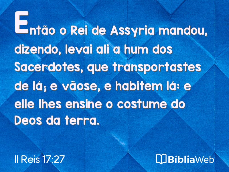 II Reis 17:27 em imagem para compartilhar