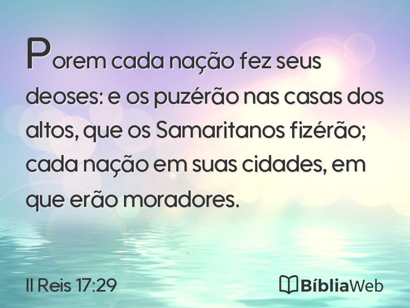 II Reis 17:29 em imagem para compartilhar