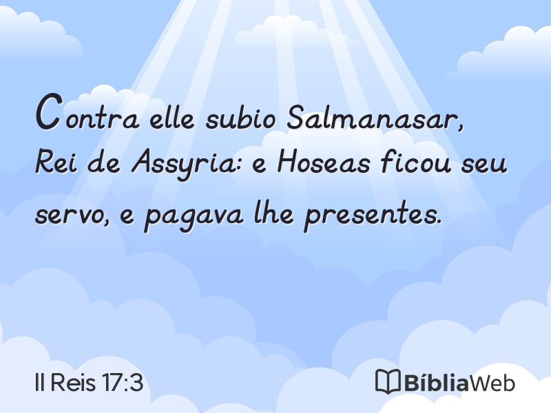 II Reis 17:3 em imagem para compartilhar