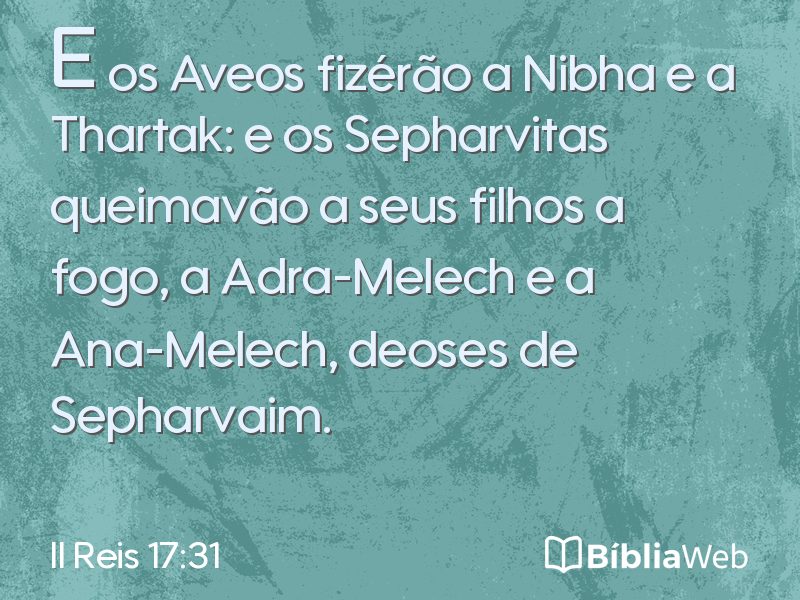 II Reis 17:31 em imagem para compartilhar