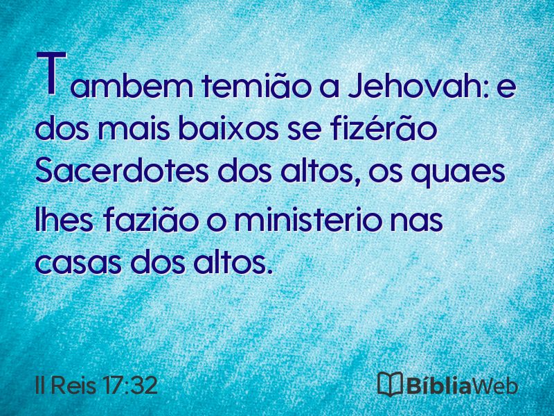 II Reis 17:32 em imagem para compartilhar