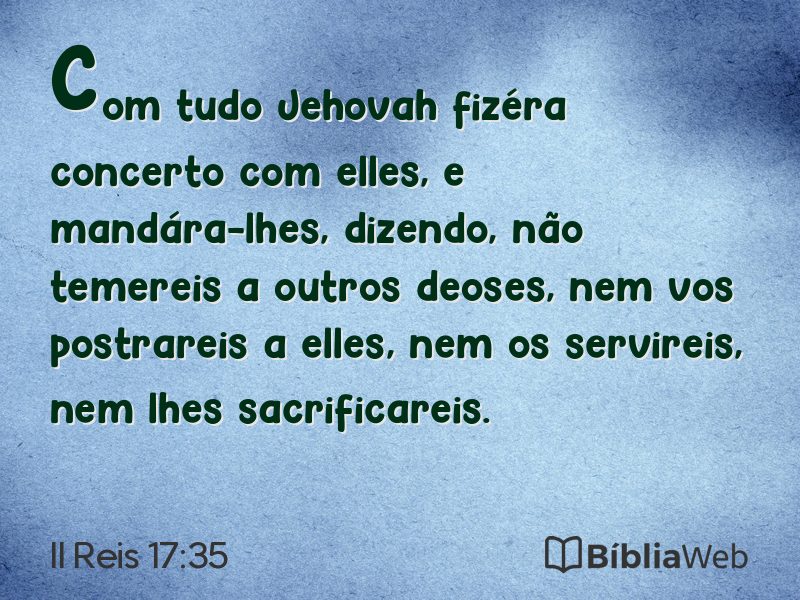 II Reis 17:35 em imagem para compartilhar