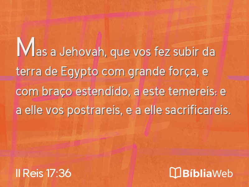 II Reis 17:36 em imagem para compartilhar