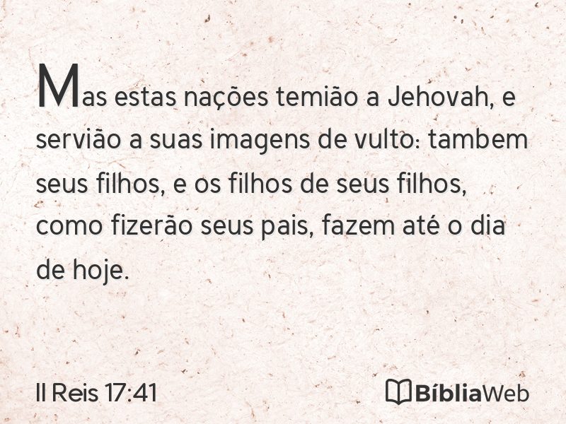 II Reis 17:41 em imagem para compartilhar
