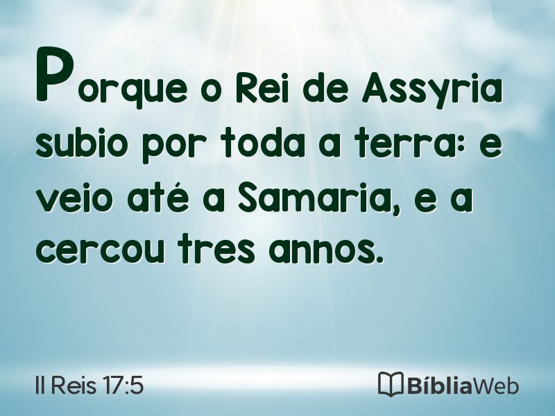 II Reis 17:5 em imagem para compartilhar