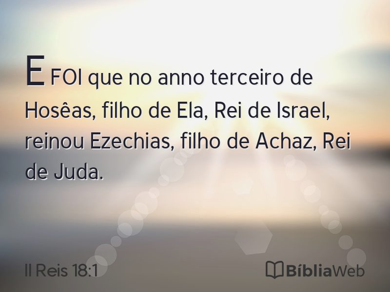 II Reis 18:1 em imagem para compartilhar