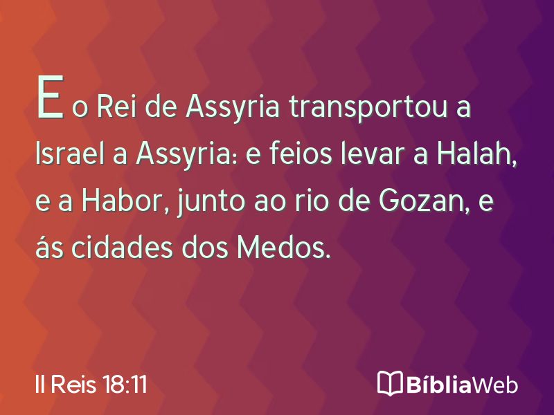 II Reis 18:11 em imagem para compartilhar