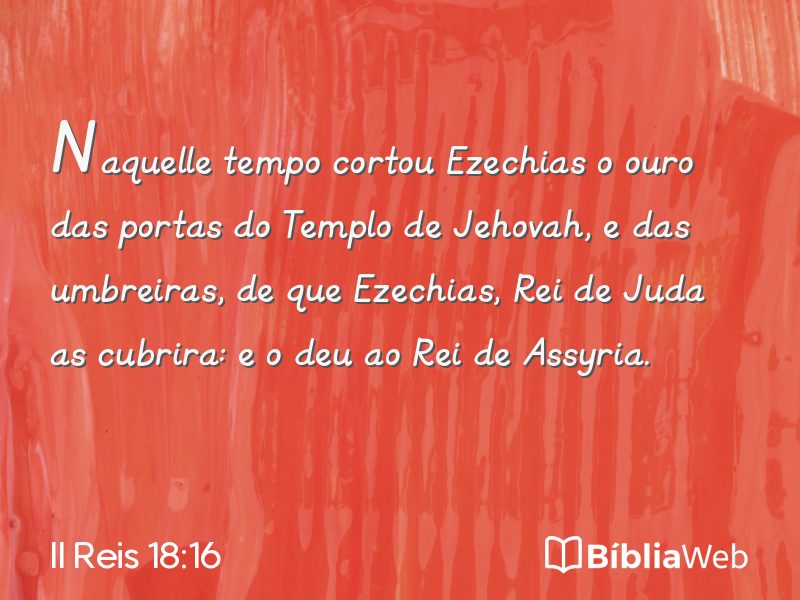 II Reis 18:16 em imagem para compartilhar