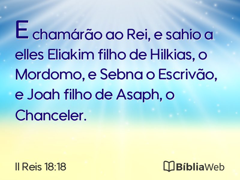 II Reis 18:18 em imagem para compartilhar