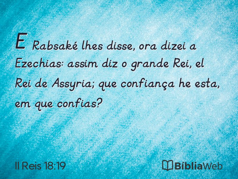 II Reis 18:19 em imagem para compartilhar