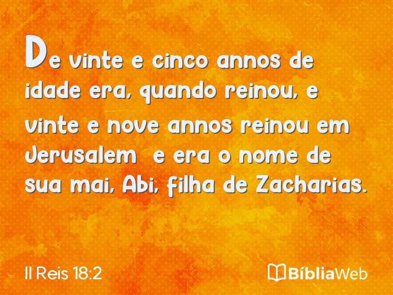 II Reis 18:2 em imagem para compartilhar