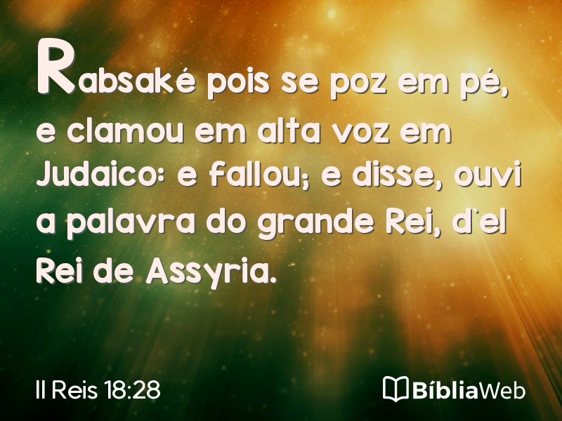II Reis 18:28 em imagem para compartilhar