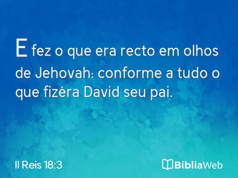 II Reis 18:3 em imagem para compartilhar