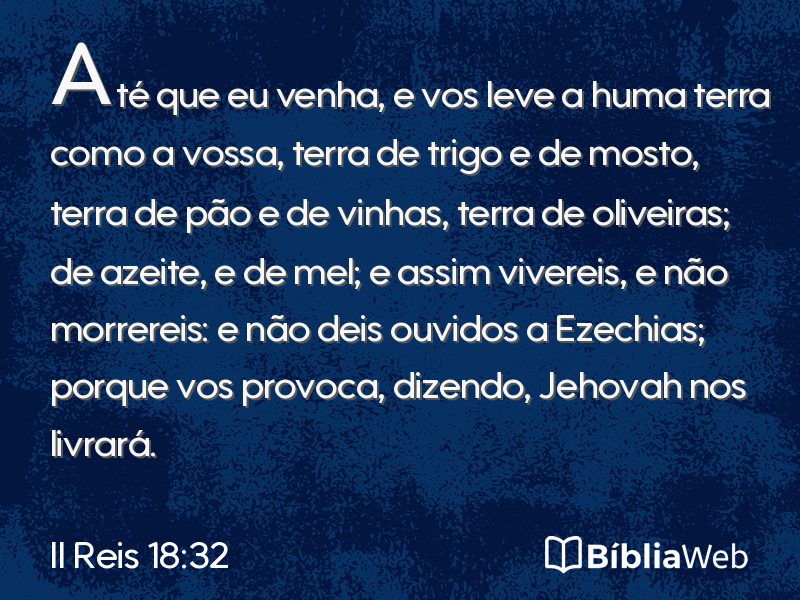 II Reis 18:32 em imagem para compartilhar