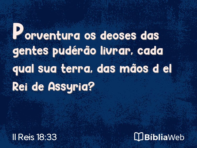 II Reis 18:33 em imagem para compartilhar