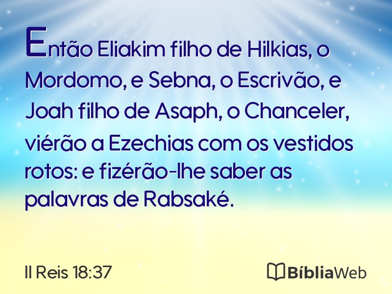 II Reis 18:37 em imagem para compartilhar