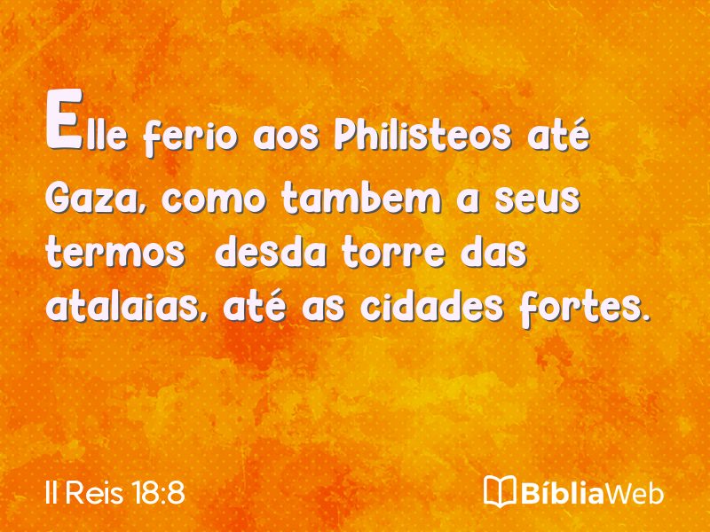 II Reis 18:8 em imagem para compartilhar