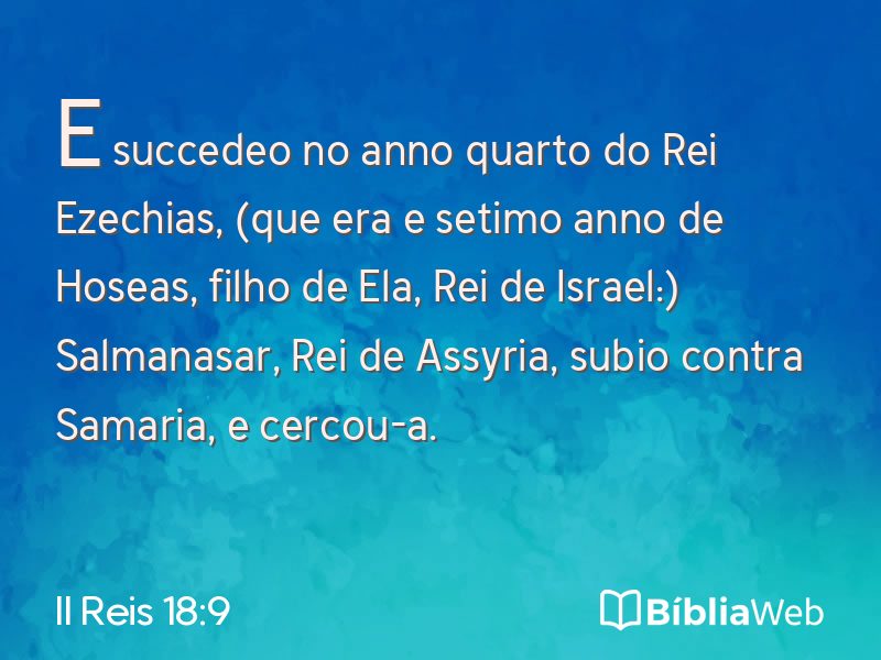 II Reis 18:9 em imagem para compartilhar