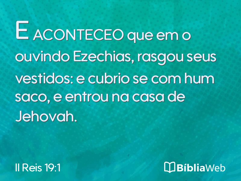 II Reis 19:1 em imagem para compartilhar