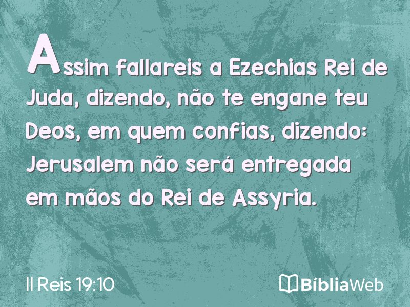 II Reis 19:10 em imagem para compartilhar