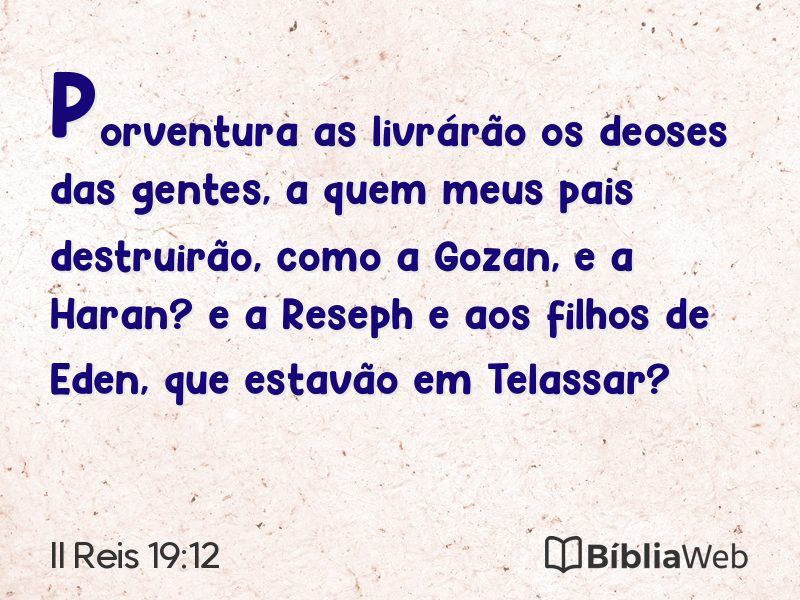 II Reis 19:12 em imagem para compartilhar