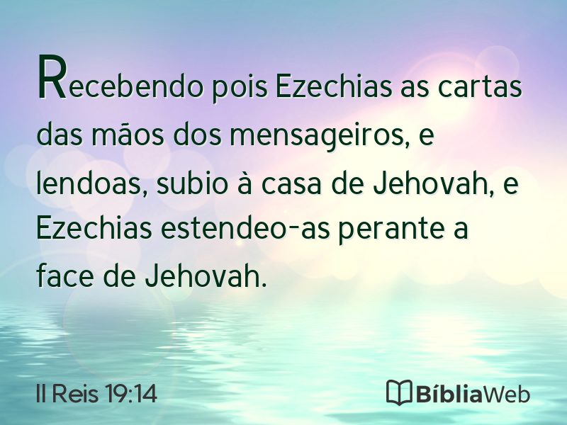 II Reis 19:14 em imagem para compartilhar