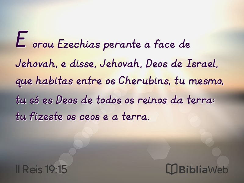 II Reis 19:15 em imagem para compartilhar