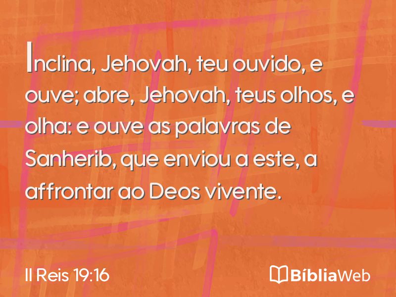 II Reis 19:16 em imagem para compartilhar