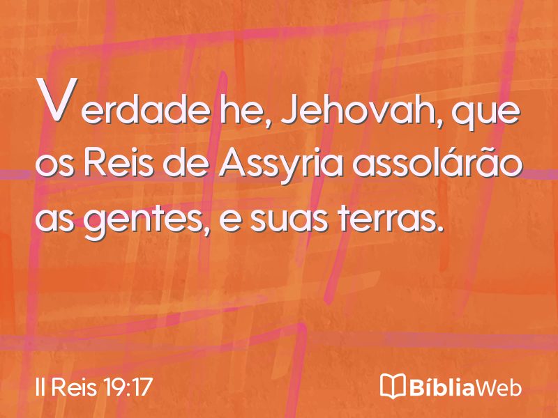II Reis 19:17 em imagem para compartilhar