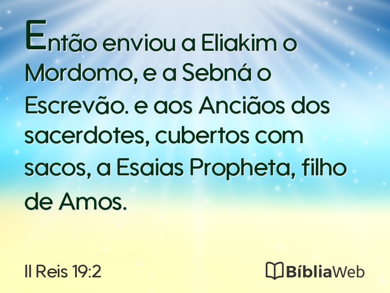 II Reis 19:2 em imagem para compartilhar