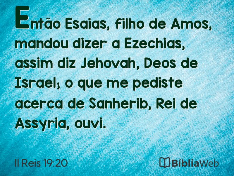 II Reis 19:20 em imagem para compartilhar