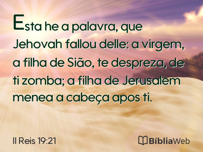 II Reis 19:21 em imagem para compartilhar